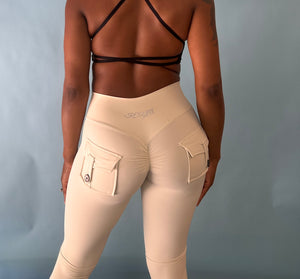 Butter Smooth Pocket Leggings in Cream