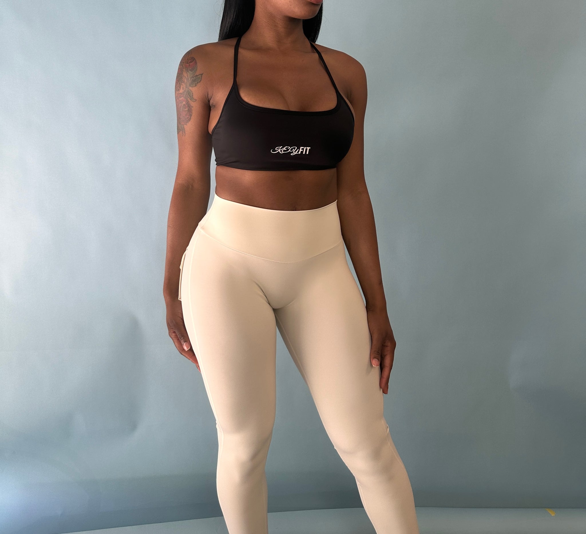 Butter Smooth Pocket Leggings in Cream