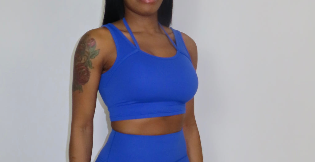 Keyfit Royal Blue Sports Bra crop top